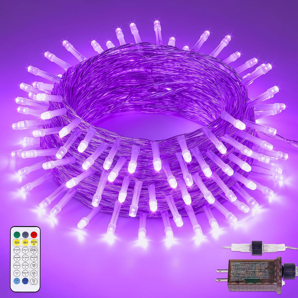 33FT 100 LED Purple Halloween Christmas Fairy Twinkle String Lights