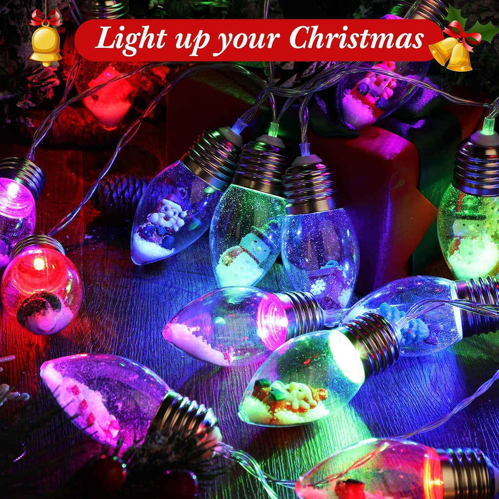 Aurelema Christmas Snow Globe String Lights, Multicolor Light, 26ft 40 LED