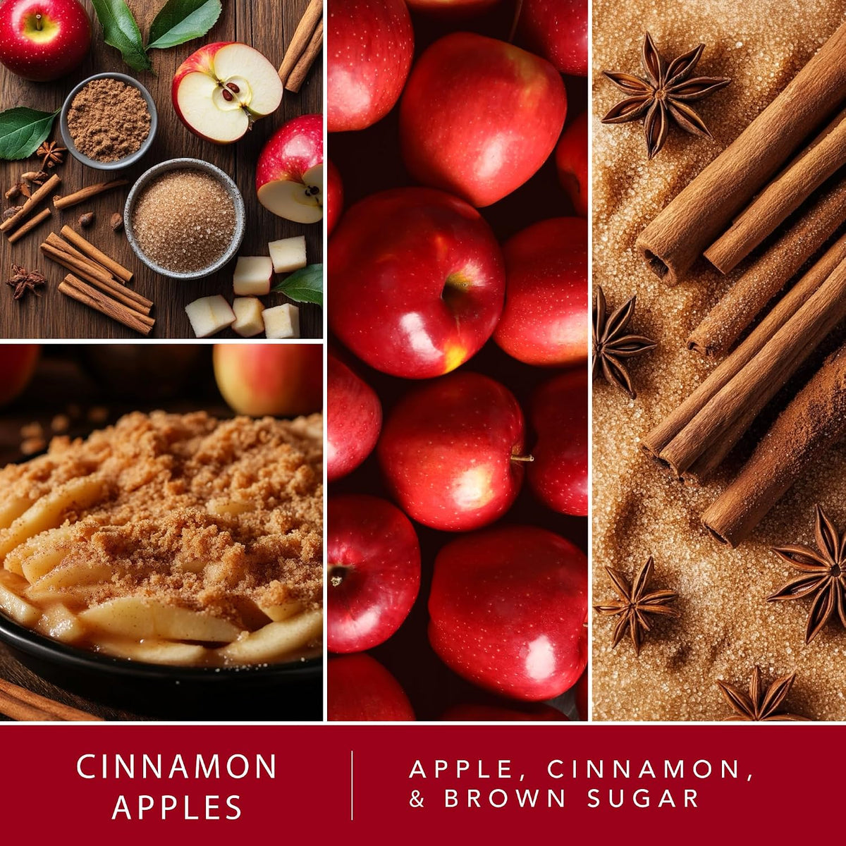 ScentSationals Cinnamon Apples Scented Fall Wax Melts 10oz (24 Cubes)