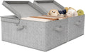 GRANNY SAYS Extra Large Storage Bins with Lids, Closet Bins, Ash Gray
