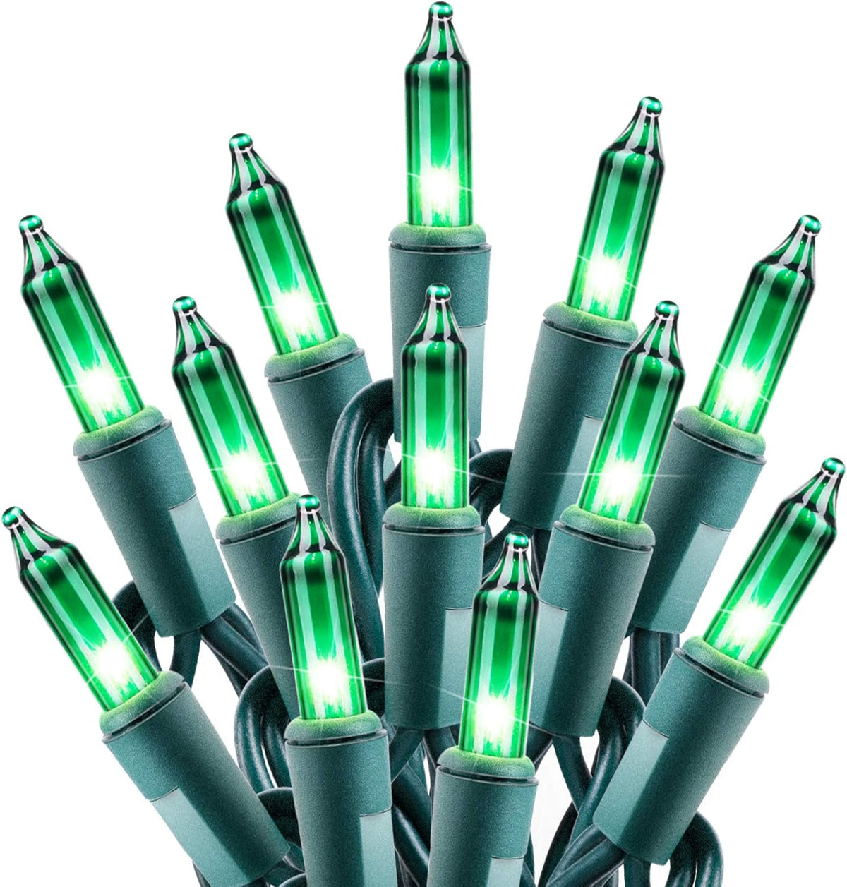 Minetom St. Patrick's Day String Lights, 100 Count 20 Ft Incandescent Bulb