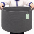 Cotton Rope Basket for Boys Kids, 87L Laundry Hamper, Dark Gray
