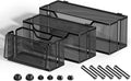 Marbrasse 3 Pack Cable Management Box, Metal Mesh Cord Organizer Box for TV Wires, Electrical Hiding, Power Strip – Under Desk Cable Storage Box with Cable Clips&Reusable Cable Ties for Home/Office