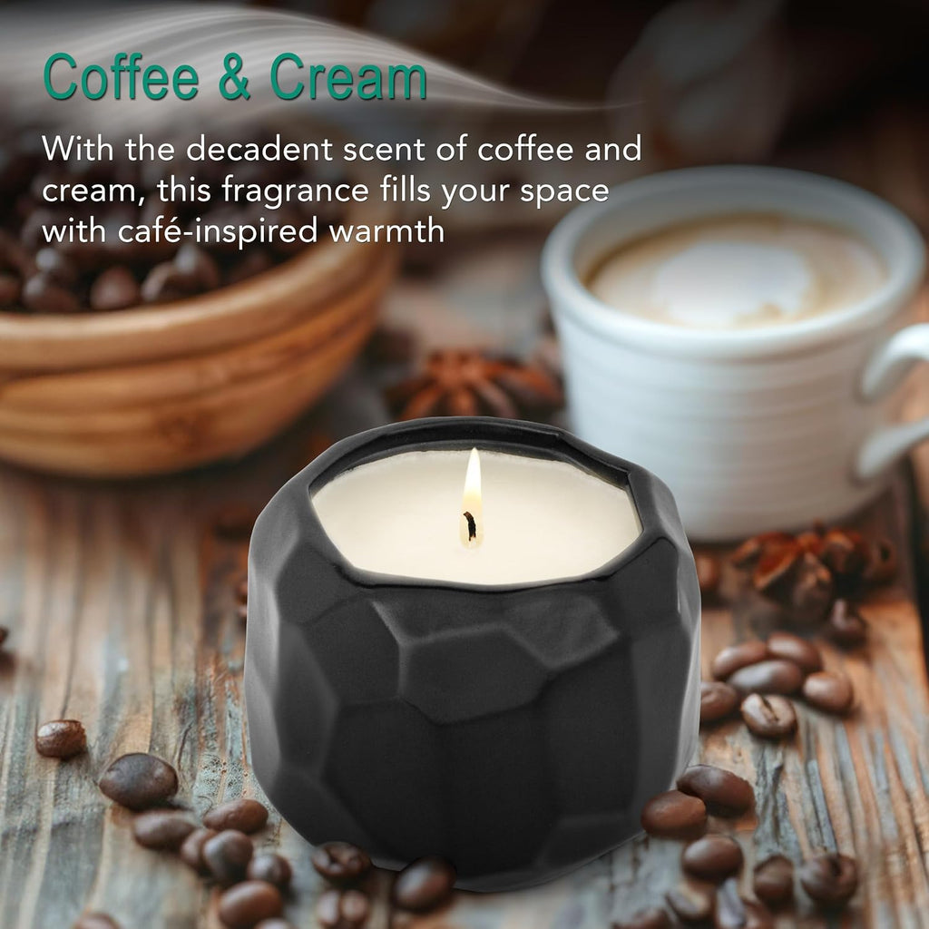 Hyggelight - The Growing Candle, Lavender Scented, 13oz Ceramic Pot, Single Wick Aromatherapy Candles, 100% Soy for Women and Men, Emma
