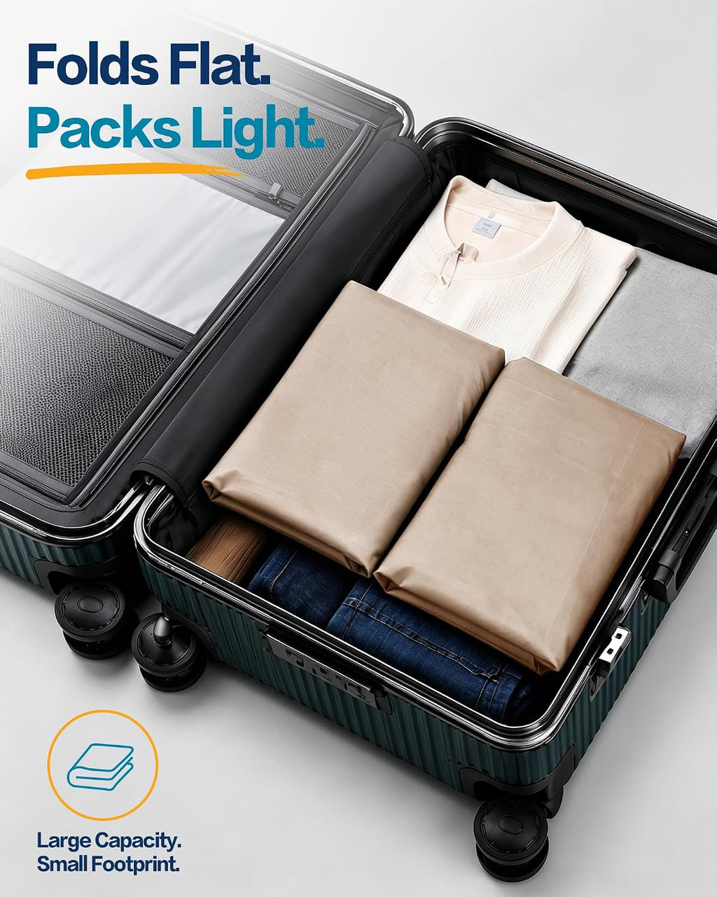 HOMEST 2 Pack XL Nylon Laundry Bag with Strap, Large Dirty Clothes Organizer, Easy Fit a Laundry Hamper or Basket, Can Carry Up to 4 Loads of Laundry, Beige
