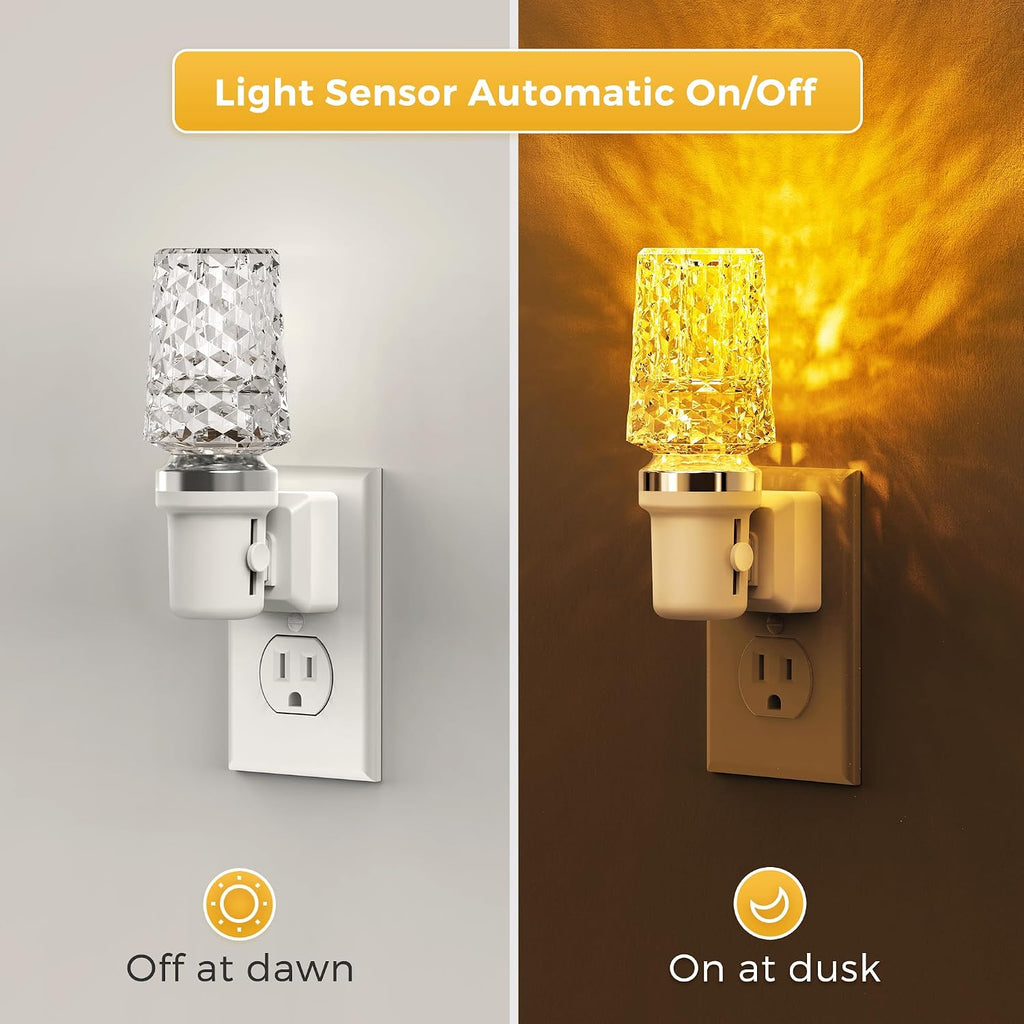 L LOHAS LED Amber Night Light,Yellow Nightlight,Dimmable 100LM,Light Sensor