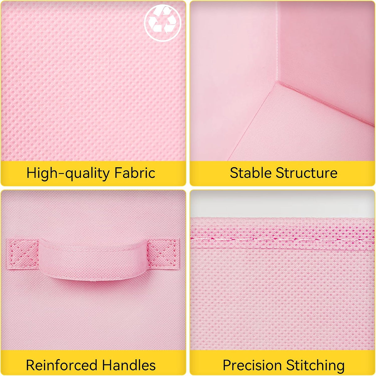 Cupic Cupid 6-Pack 13x13 Cube Storage Organizer, Cube Bins, Pink Gradient