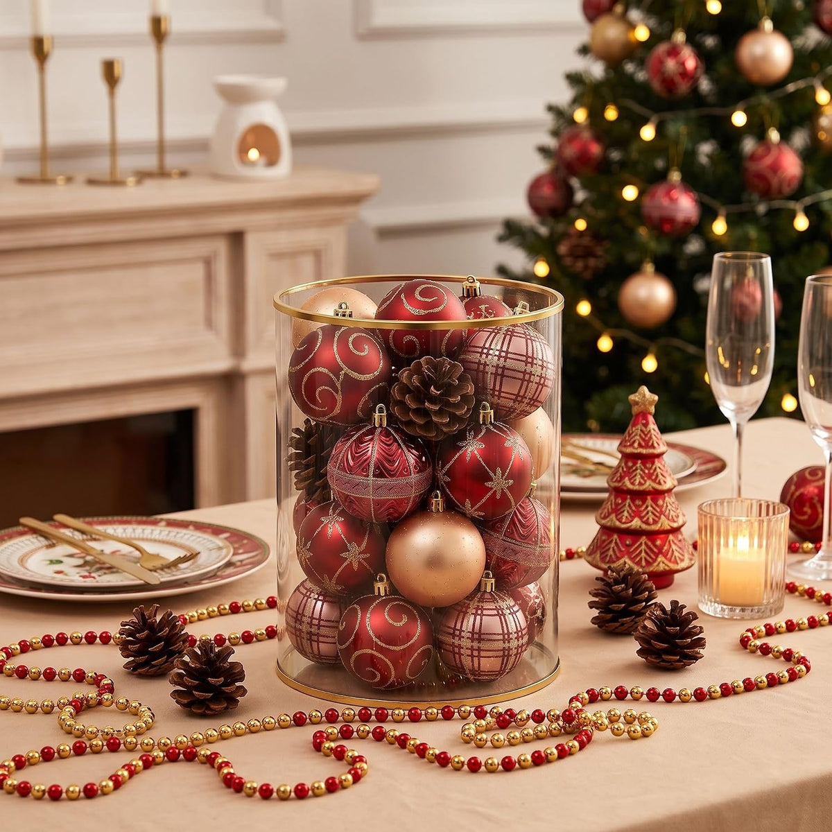 Valery Madelyn 35ct Christmas Tree Decorations Ball Ornaments 2.36 Inches