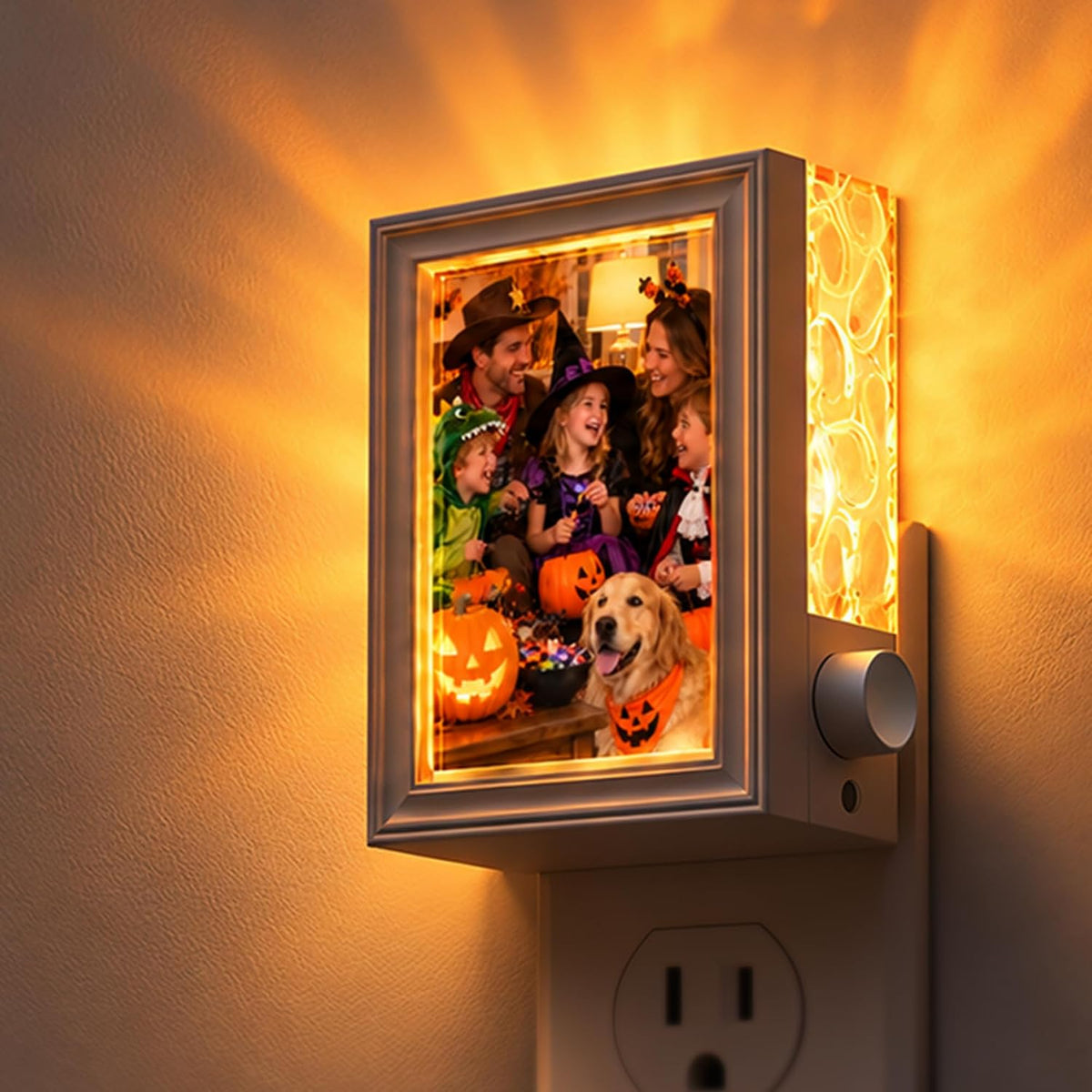 L LOHAS LED Night Light,Backlit Plug in Night Light with Picture Frames