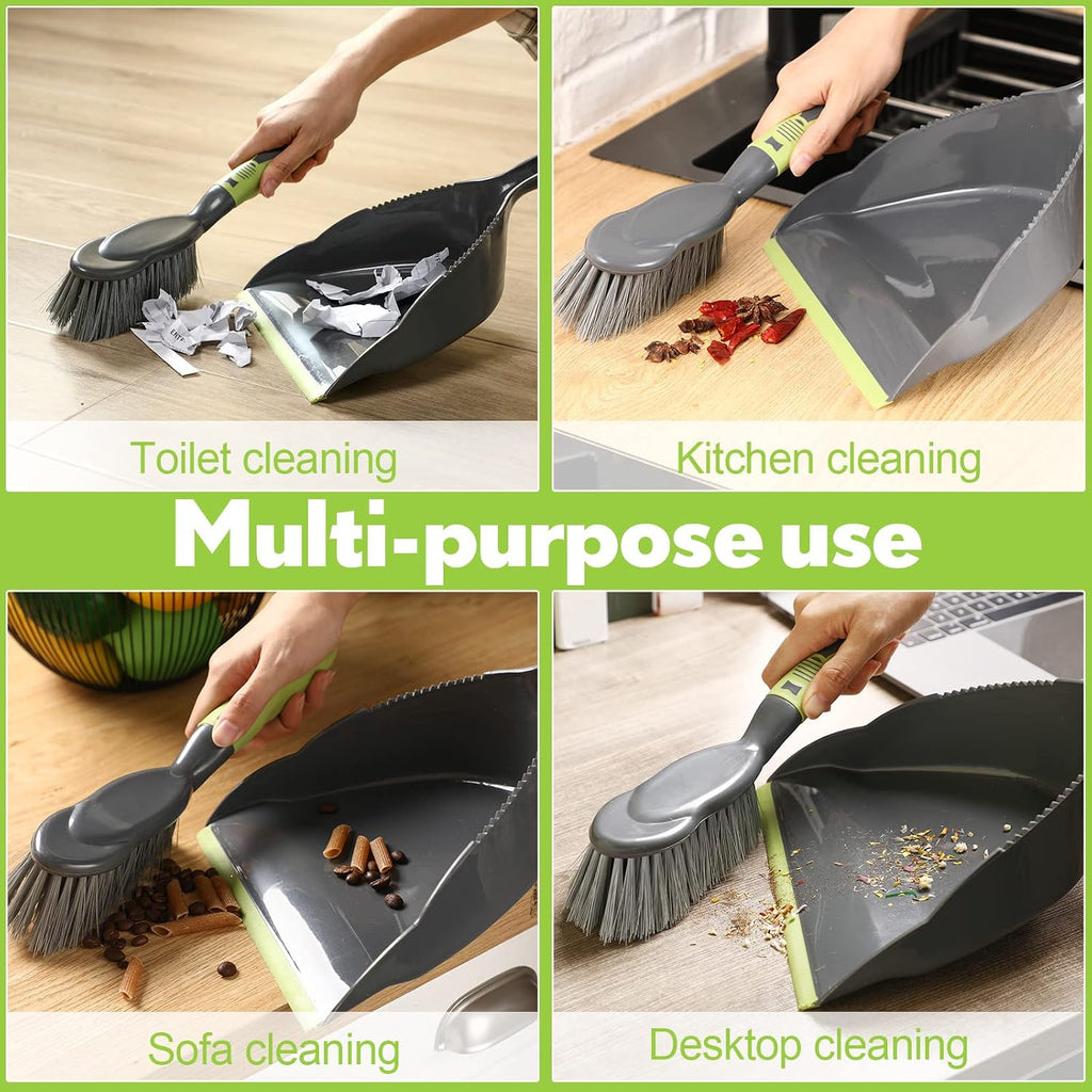 Zopeal 6 Set Dustpan and Brush Set, Small Handheld Broom for Home Kitchen
