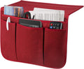 Bedside Caddy Bedside Storage Organizer Magazine Phone Tablet iPad Remote Holder, Organizer Caddy for Home College Dorm Bed, Sofa, Bunk Bed (Burgundy)
