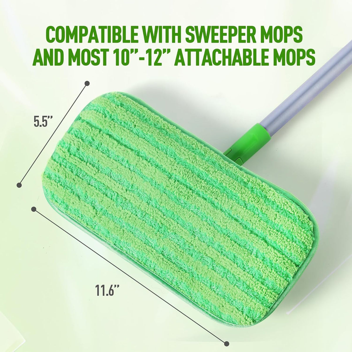 6 Pack Reusable Mop Pads for Swiffer Sweeper and WetJet Mops