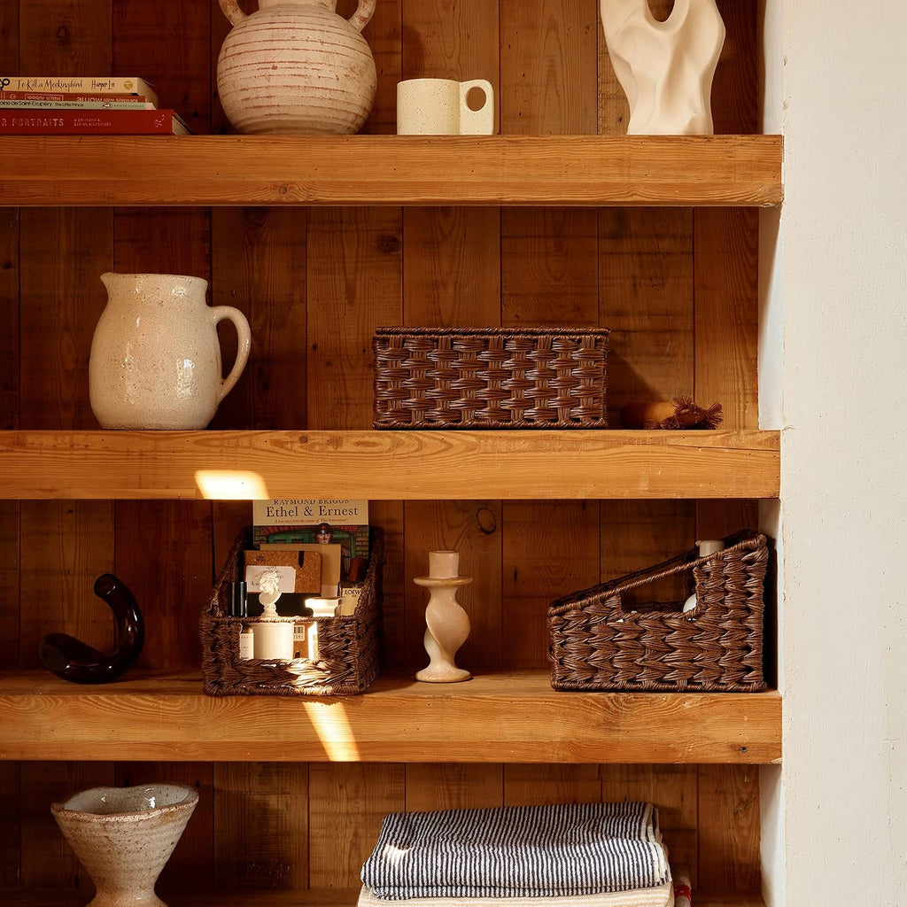 GRANNY SAYS Wicker Baskets with Lids, Decorative Storage Boxes with Lids