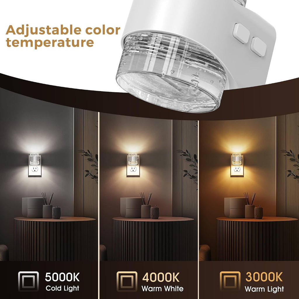 L LOHAS LED Night Light, 3CCT Bubble Night Lights Plug into Wall