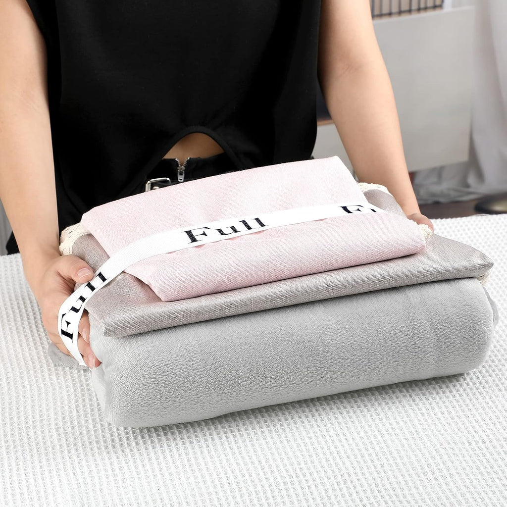 Oudain 8 Pcs Twin Bed Sheet Organizer Bands Closet Sheet, Black