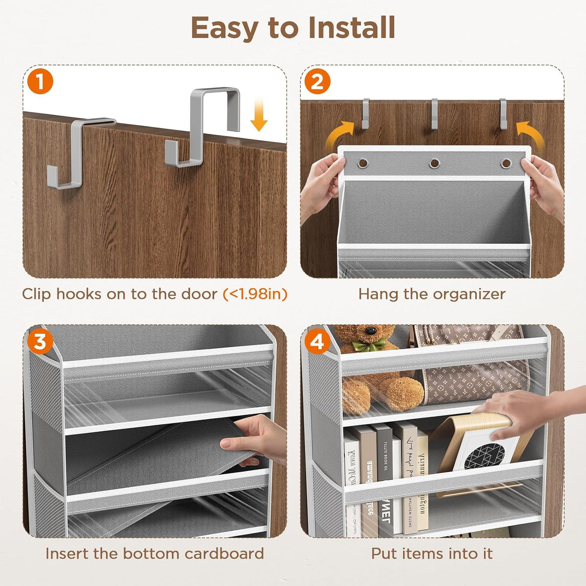 Mefirt Over The Door Organizer, 7 Tier Door Hanging Organizers