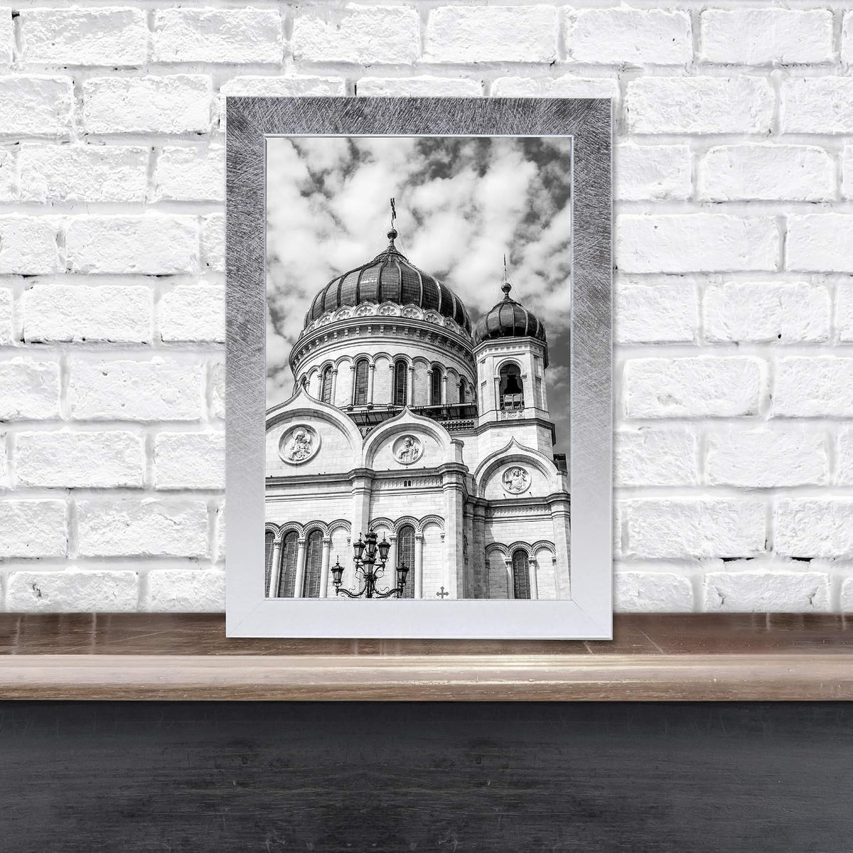 Lawrence Frames Chloe Contemporary Picture Frame, 4x6, Silver