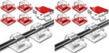 200 Pcs Cable Clips, Adhesive Cable Organizer Cord Holder Wire Clip Wire Management Self Adhesive Hooks Wire Holder for Office, Home(Transparent, 200PCS) (Pack of 2)