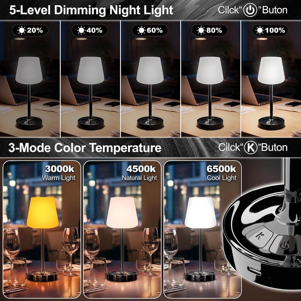 Office Desk Lamps Rechargeable Wireless LED Study Table Light