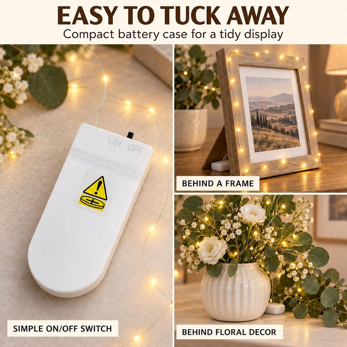 24 Pack Fairy Lights Battery Operated -6.6ft 20 LED Warm White