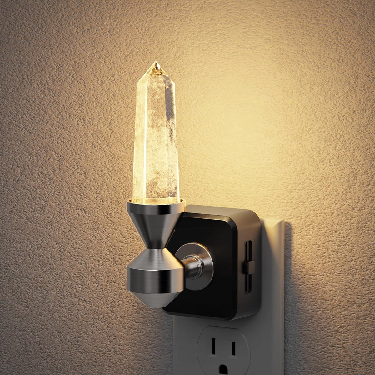 JandCase Healing Crystals LED Night Light Plug into Wall