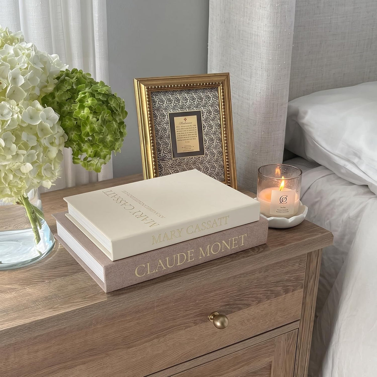 2pc Linen Decorative Faux Book Box Set with Hidden Storage