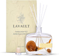 Lavault Reed Diffuser Set for Home, Office, Bedroom & Bathroom - Essential Oil Home Fragrance with Reed Sticks - Cozy Holidays Scented