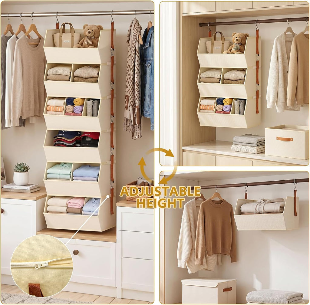 Hanging Closet Organizer Extra Large for Dorm and Bedroom