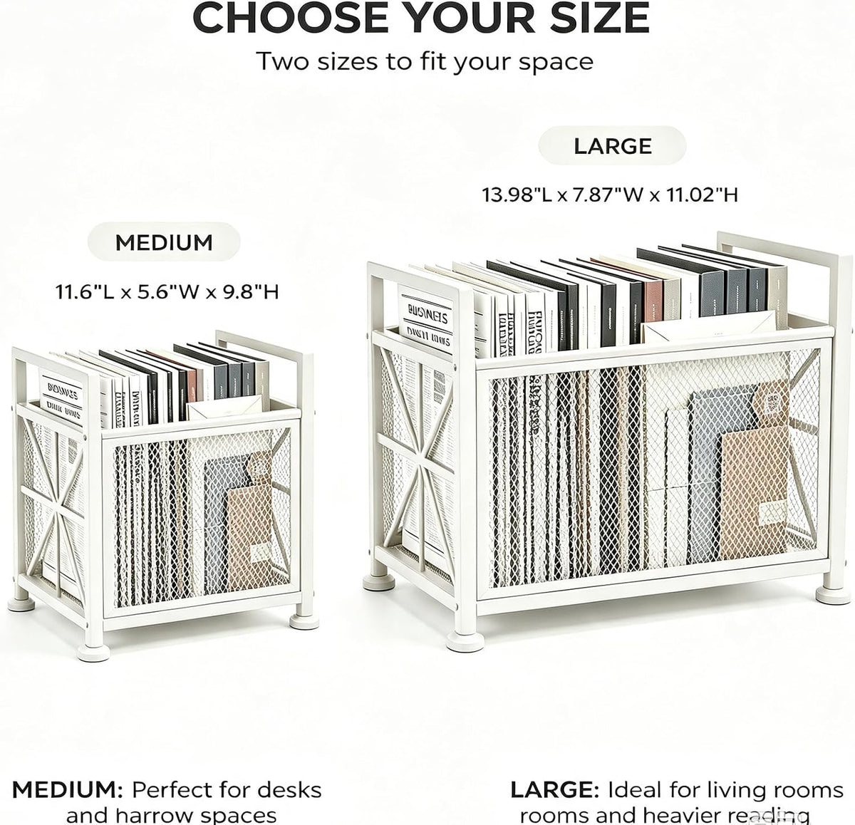 Metal Floor Magazine Rack, Freestanding Magazine Holder Floor Stand