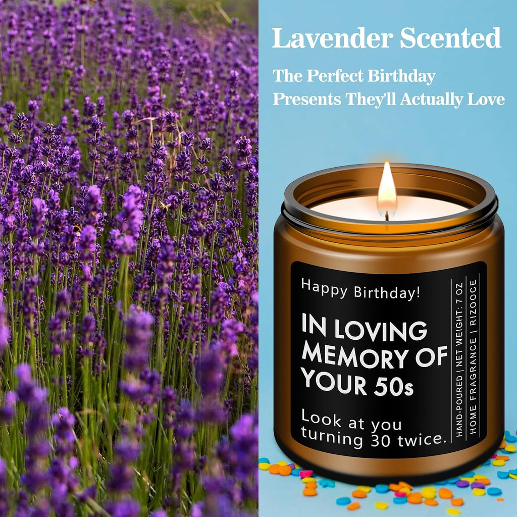 60th Birthday Gifts for Men Women, 1966 Birthday Scented Candle