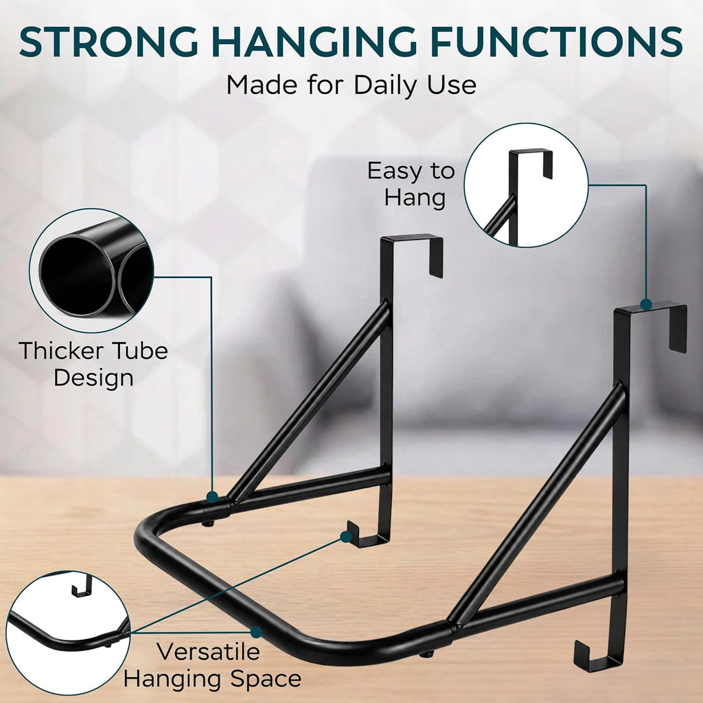 Over the Door Hooks, Heavy Duty Door Hanger Rack with 4 Hooks