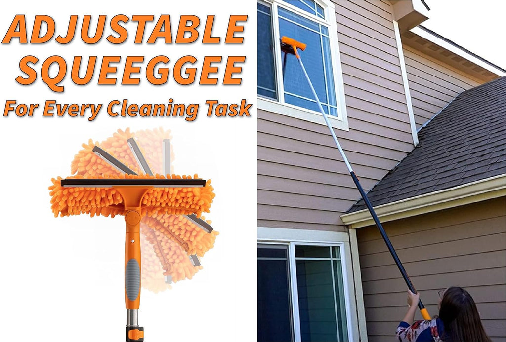 20 Foot High Ceiling Duster Kit and Scrub Brush with 4-12 ft Extension Pole