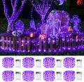 JMEXSUSS 50 LED Purple Halloween Lights, Battery Operated Fairy Lights
