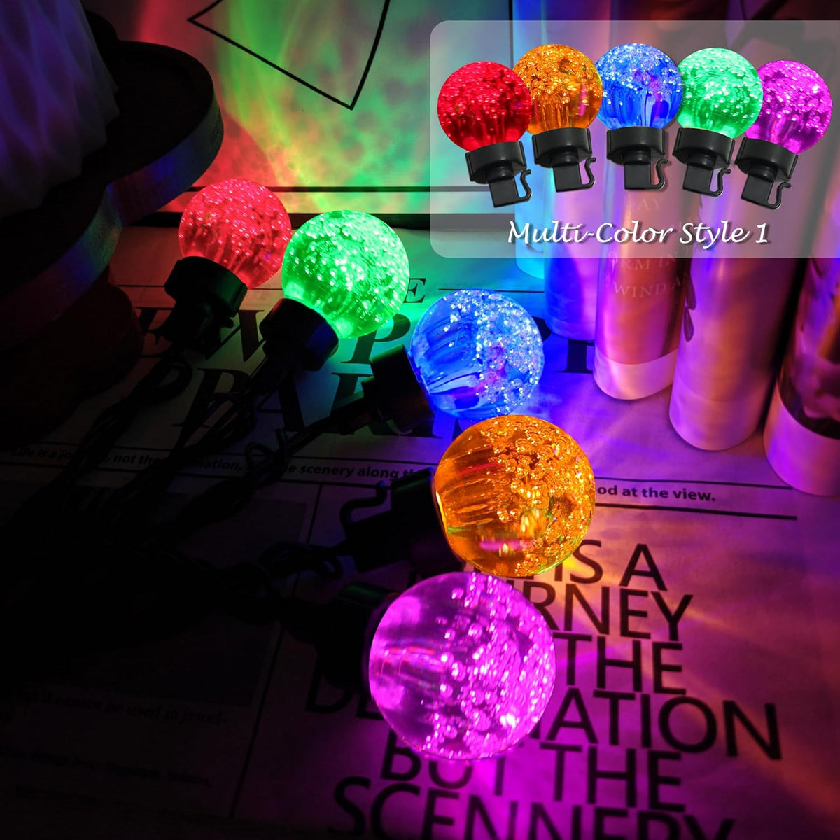 AWQ 20 LED 41FT Globe Crystal Bubble String Lights Fairy String Lights