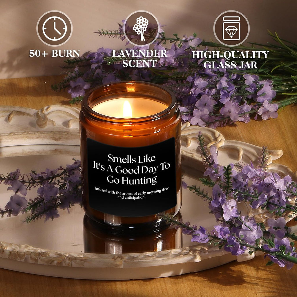 Hunters Gifts for Men - Funny Dad Husband Grandpa Friend Him Hunting Gift, Father's Day Christmas Birthday Anniversary Retirement Present Best Hunting Candle