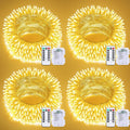 JMEXSUSS 4Pack Christmas String Lights Battery Operated with Remote Control