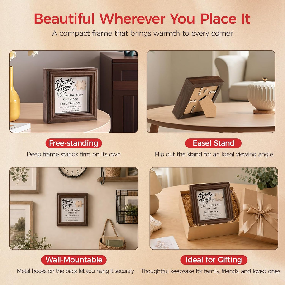 Employee Appreciation Gifts Never Forget the Difference You Make Shadow Box