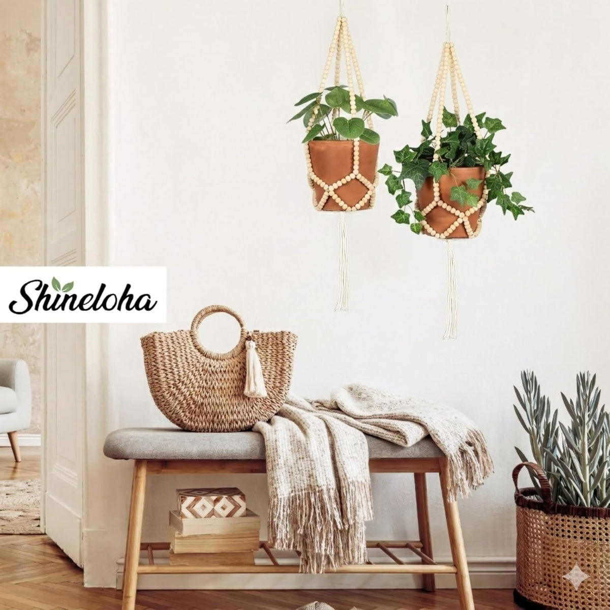 Small Macrame Plant Hanger (for 6"), Short Plant Hanger