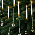 JOIONE Christmas Tree Candles, 10 Pcs Crystal Water Drop Tree Hanging Decor