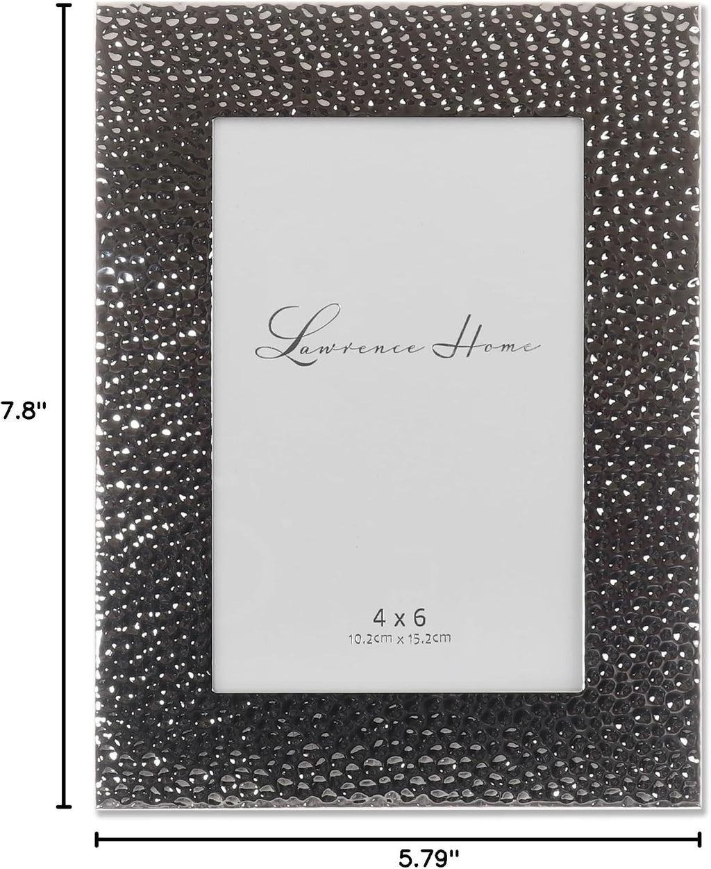 Lawrence Frames Metal Frame, Hammered, Silver