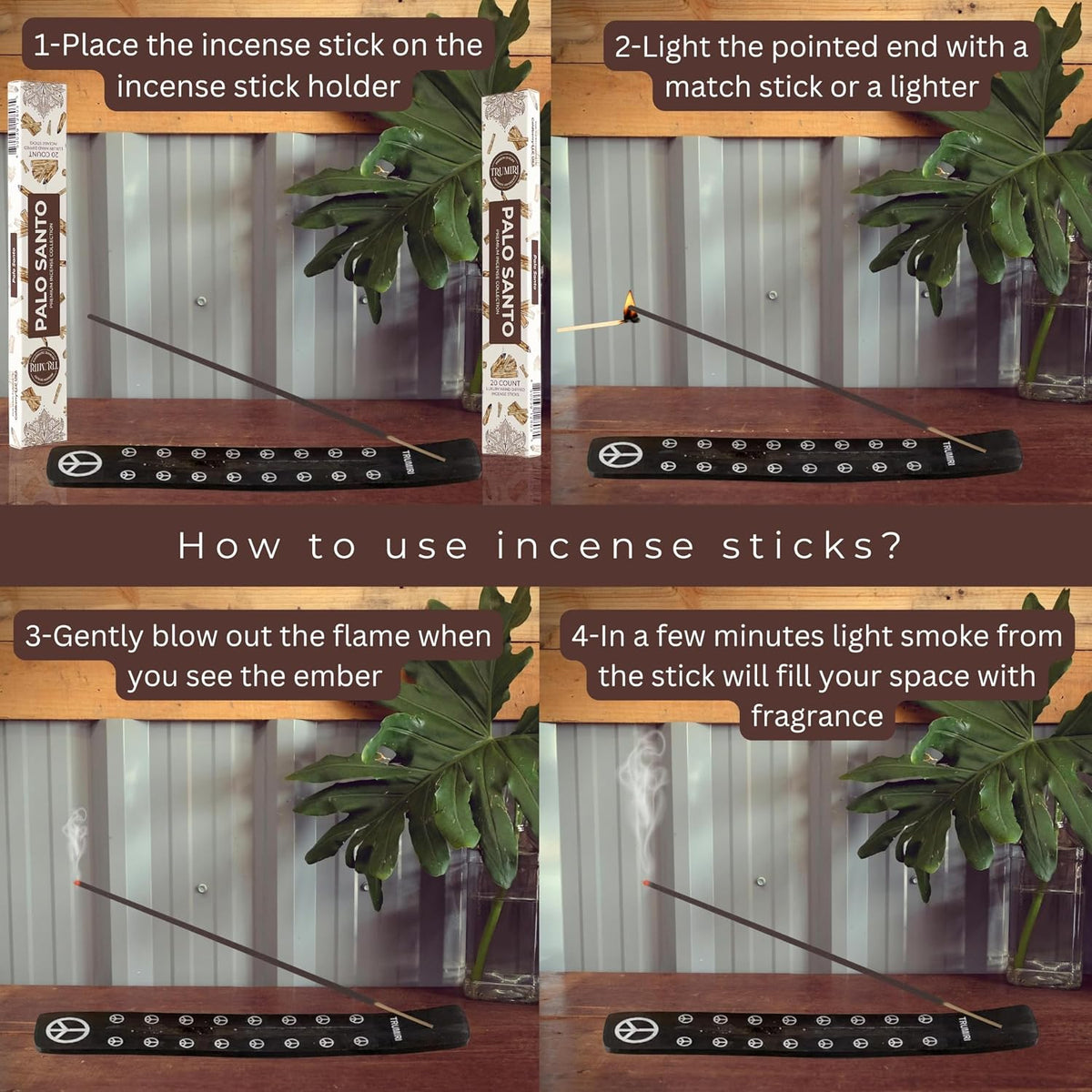 Palo Santo Incense Sticks - Incienso de Palo Santo - Total 40 Insence-Sticks - Dual Pack of 20 Insense - Inciensos - Inscents - Natural Non Toxic Ingredients - Incents - Incence