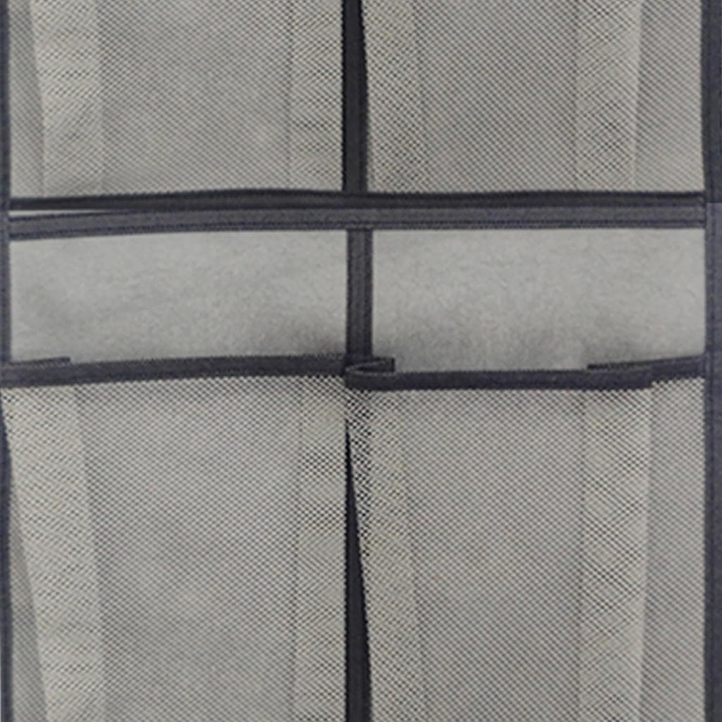 Gray Over Door Shoe Organizer, 12 Large Pockets Hanging Storage for Closet Organization, Space Saving Shoe Rack and Accessory Holder