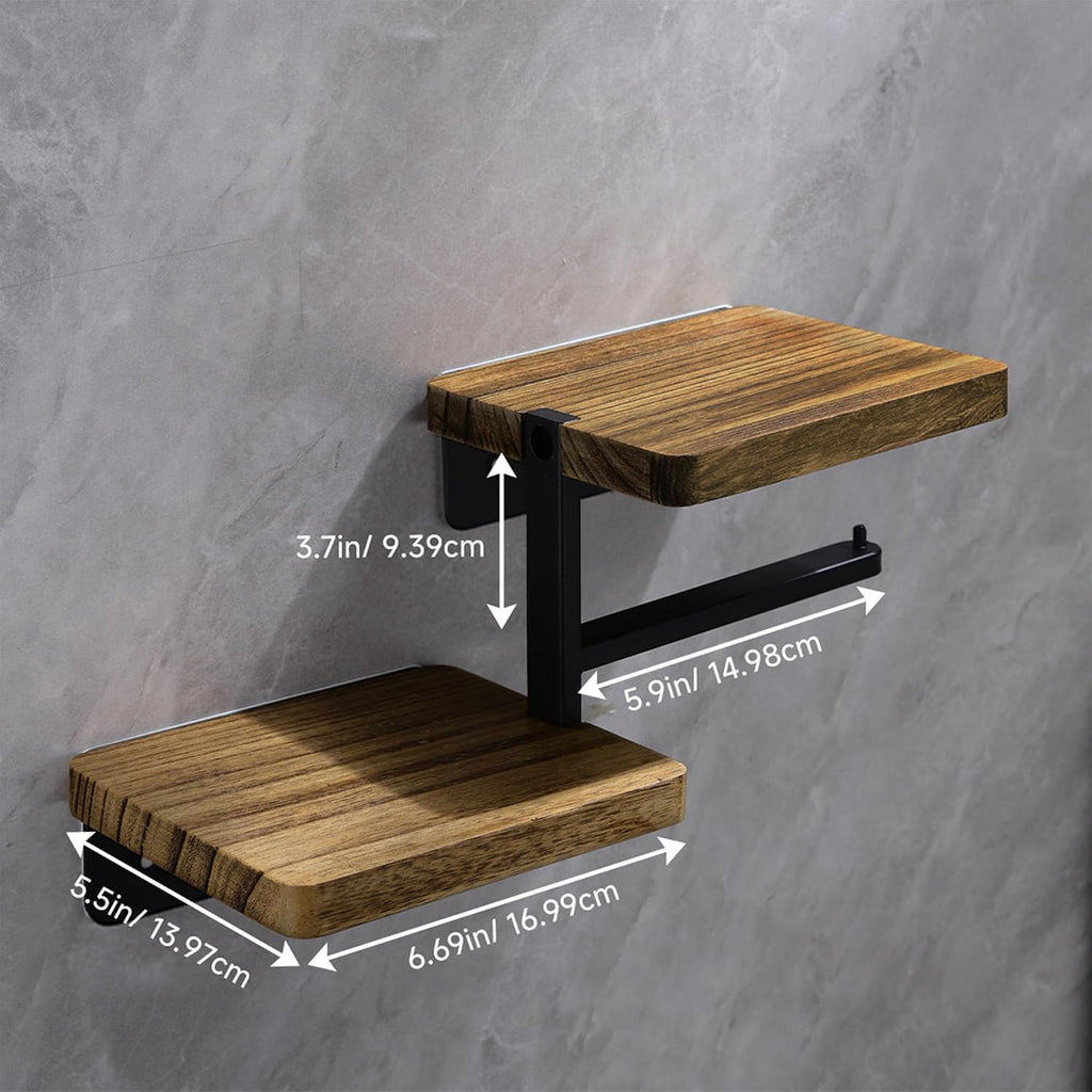 Toilet Paper Holder - Adhesive Farmhouse for Wipes&Cell Phone&Fragrance
