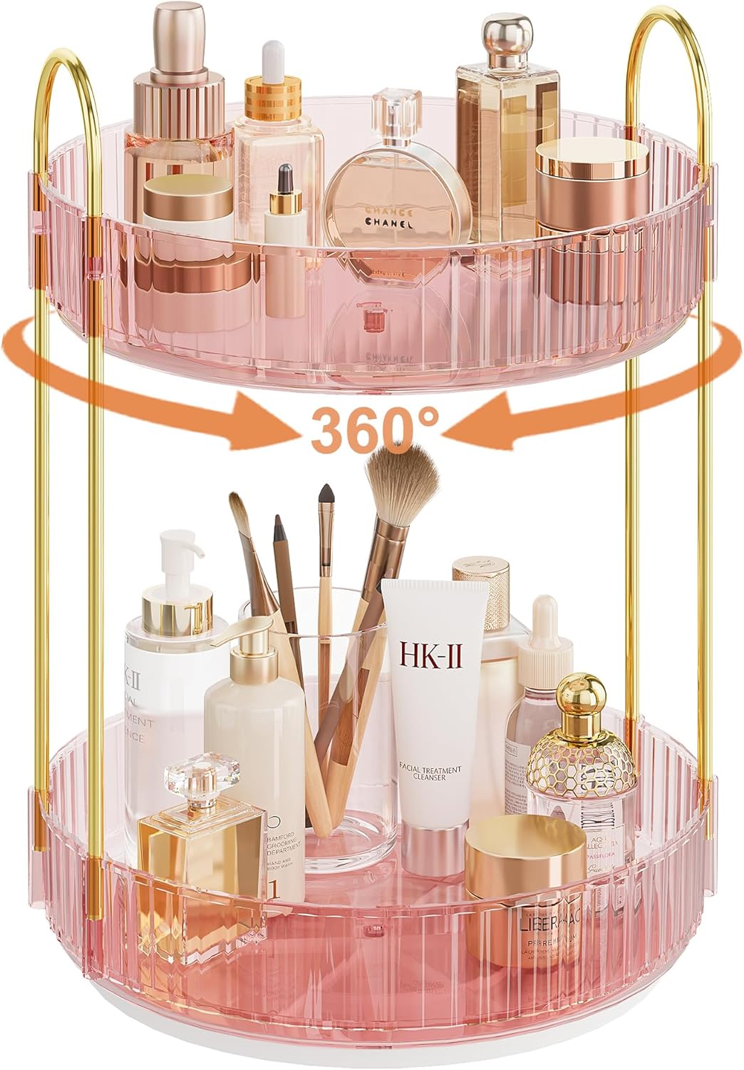 Rotating Makeup Organizer Countertop, Skincare Organizers