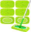 6-Pack Reusable Mop Pads Fit Swiffer Sweeper, Fluorescent Green