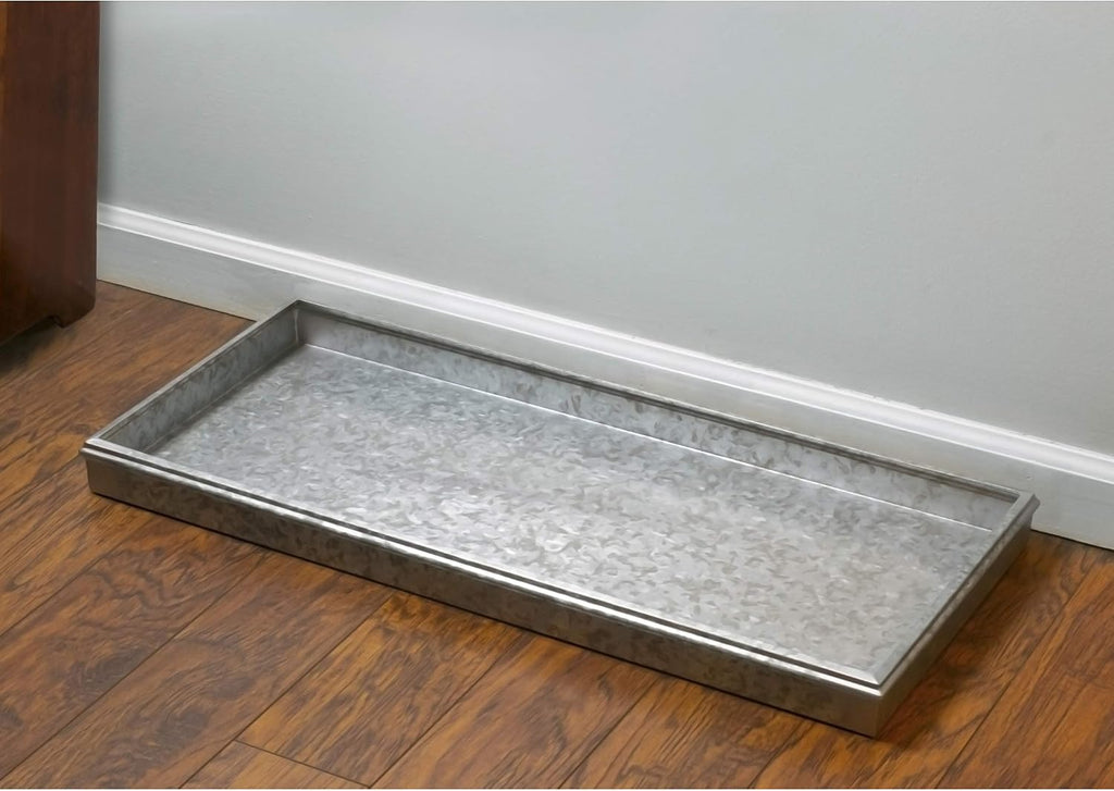 Good Directions Medium Boot Tray, 30-Inch Galvanized Gray Shoe Tray