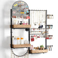 Keebofly Large Jewelry Organizer - Big Wall Mount Hanging Jewelry Holder Display for Earrings, Rings, Necklaces, Bracelets, Makeup, Perfume & Watches