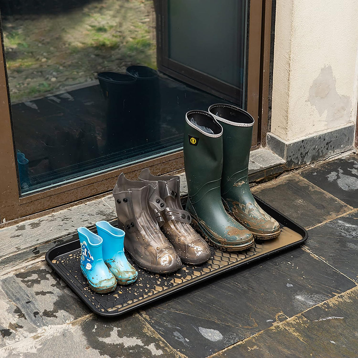 Boot Tray 2 Pack, Large 30"x15" Water Resistant - Shoe & Pet Mat