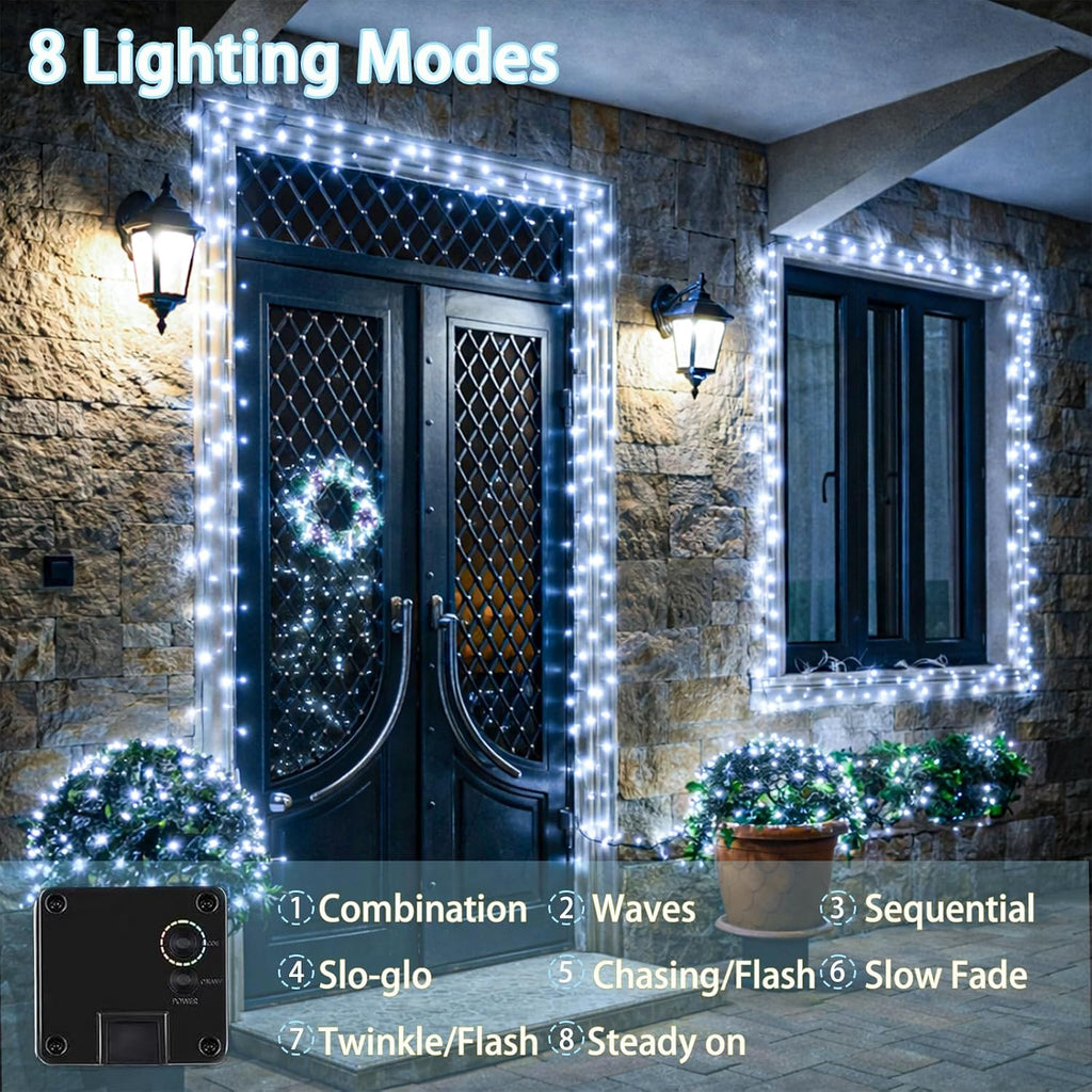 Solar Fairy Lights, 4 Pack Total 400LED 144FT Waterproof String Lights
