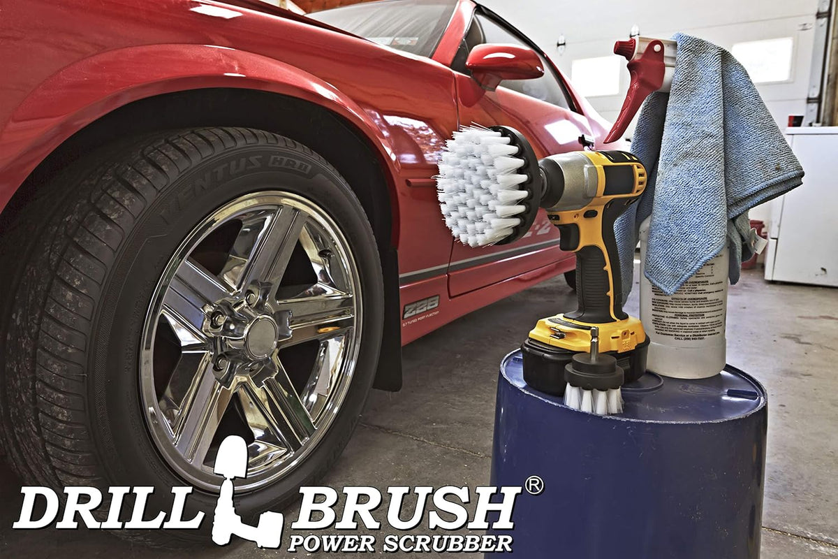 Drillbrush Cleaning Brush for Drill - Car Carpet - Drill Brush Rims